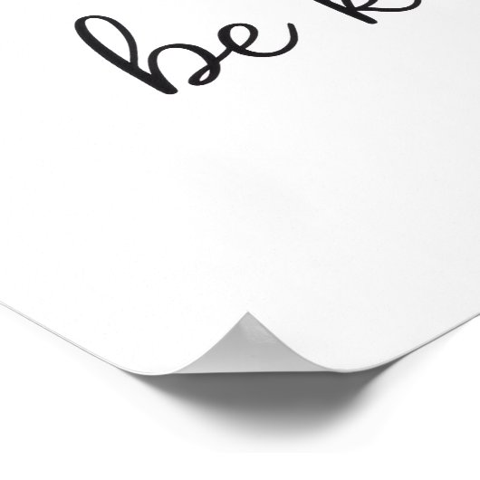 Minimalist “Be Kind” Heart Art Print – Hand-Drawn  ポスター (角)