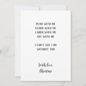 Minimalist Be My Bridesmaid Calendar Proposal 招待状 (裏面)