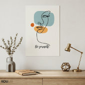 Minimalist 'Be Yourself' Architectural Line Art  ポスター