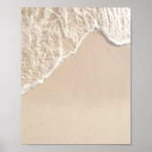 Minimalist Beach Wave Ocean Sand ポスター (正面)