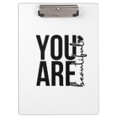 Minimalist “Beautiful” Typography Design – Black  クリップボード (正面)