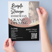Minimalist beauty model esthetician salon Flyer チラシ (手)