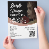 Minimalist beauty model esthetician salon Flyer チラシ (手)