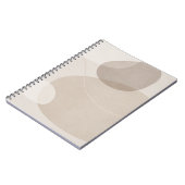 Minimalist Beige Abstract ノートブック (左側)