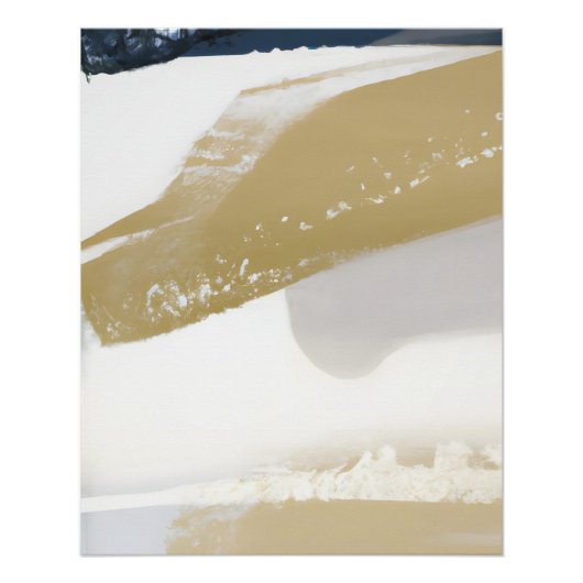 Minimalist Beige and Cream Abstract Texture ポスター (正面)