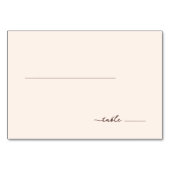 Minimalist Beige Calligraphy Line テーブルナンバー (正面)