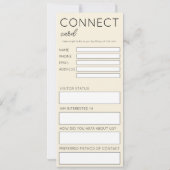 Minimalist Beige Church Connection Card 招待状 (裏面)