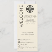 Minimalist Beige Church Connection Card 招待状 (正面)