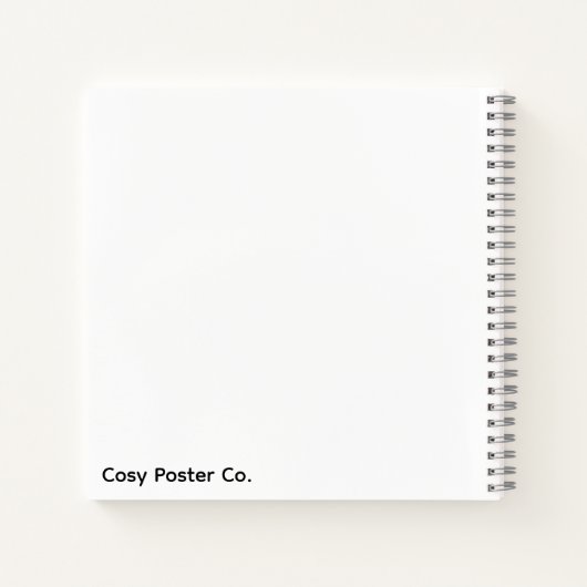 Minimalist Beige Circle Notebook ノートブック (裏面)