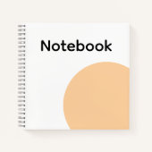 Minimalist Beige Circle Notebook ノートブック (正面)