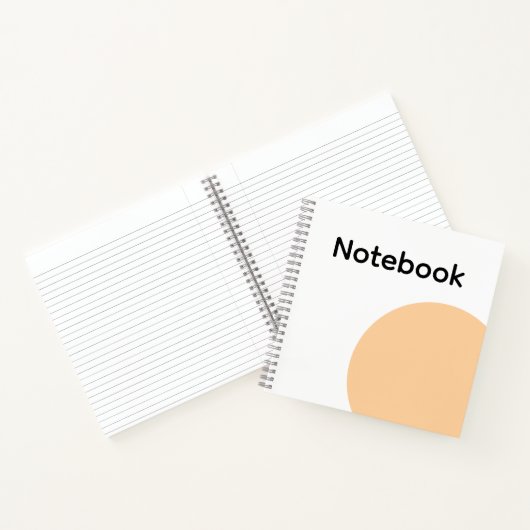Minimalist Beige Circle Notebook ノートブック (内部)