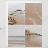 Minimalist Beige Coastal Scrapbook Cutout paper (正面/裏面)