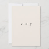 Minimalist Beige Save The Date Card (裏面)