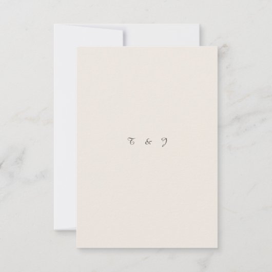 Minimalist Beige Weddding RSVP Card (裏面)