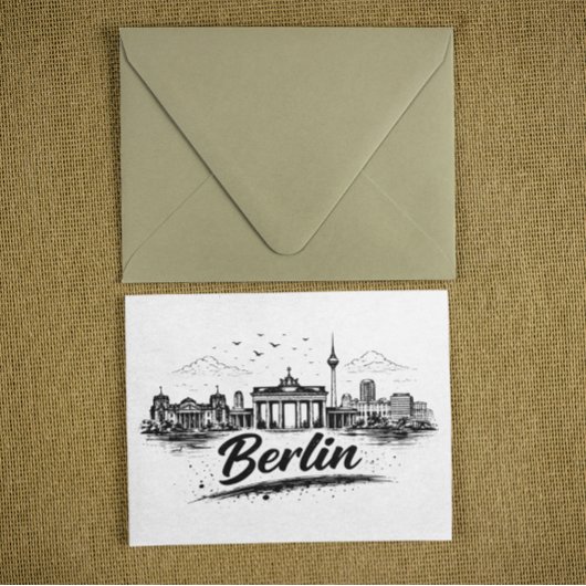 Minimalist Berlin Germany Cityscape Art ポストカード