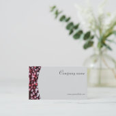 Minimalist berry photo QR grey Business Card 名刺 (スタンド正面)