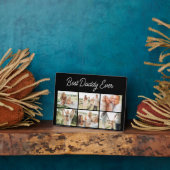 Minimalist Best Daddy Ever Custom 6 Photo Collage フォトプラーク (側面)