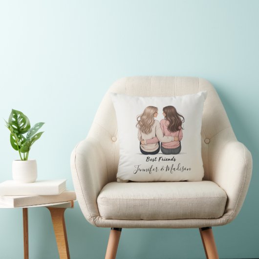 Minimalist Best Friends Pillow Design クッション (椅子)