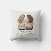 Minimalist Best Friends Pillow Design クッション (正面)
