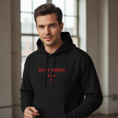 Minimalist Best Thing Ever Red Heart Custom Text パーカ
