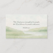 Minimalist Bible Verse Psalm 29:11 – クリスチャン 名刺 (裏面)
