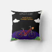 Minimalist Bicycle Art Design クッション (裏面)