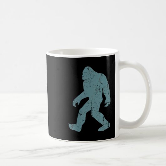 Minimalist Bigfoot Cket Logo Sasquatch Cryptid Coo コーヒーマグカップ (右)