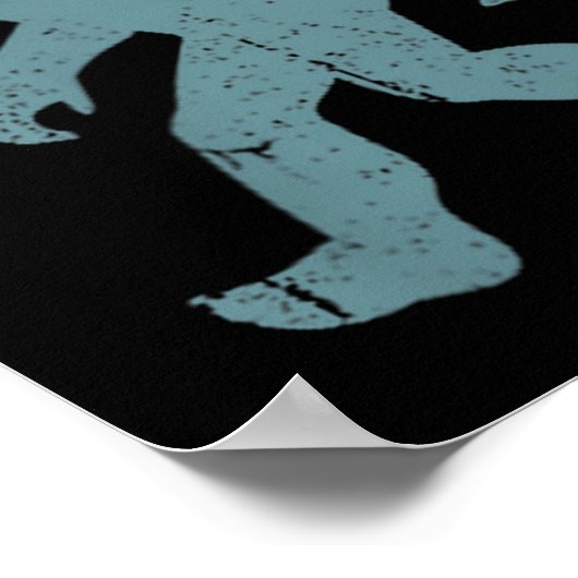 Minimalist Bigfoot Cket Logo Sasquatch Cryptid Coo ポスター (角)