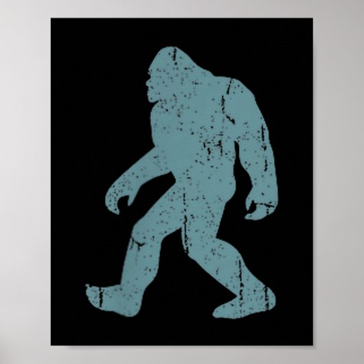 Minimalist Bigfoot Cket Logo Sasquatch Cryptid Coo ポスター (正面)