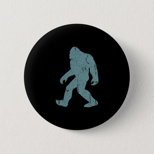 Minimalist Bigfoot Cket Logo Sasquatch Cryptid Coo 缶バッジ (正面)