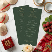 Minimalist Bilingual Vietnamese English Wedding メニュー