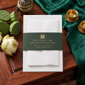 Minimalist Bilingual Vietnamese English Wedding 招待状ベリーバンド