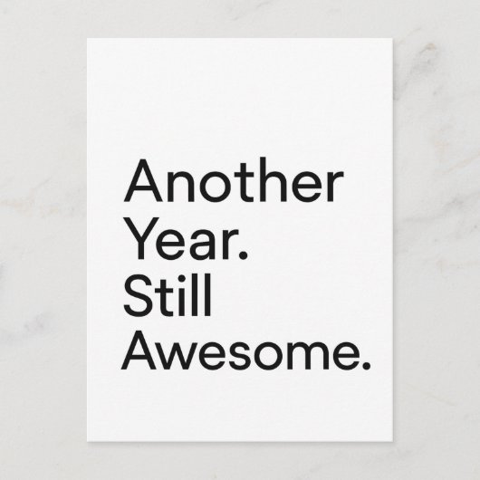 Minimalist Birthday Card for Adults ポストカード (正面)