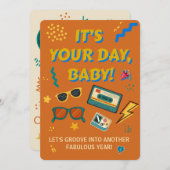 Minimalist Birthday - Elegant Modern Party Card 招待状 (正面/裏面)