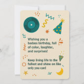 Minimalist Birthday - Elegant Modern Party Card 招待状 (裏面)