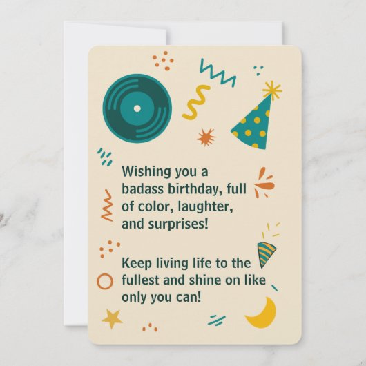 Minimalist Birthday - Elegant Modern Party Card 招待状 (裏面)