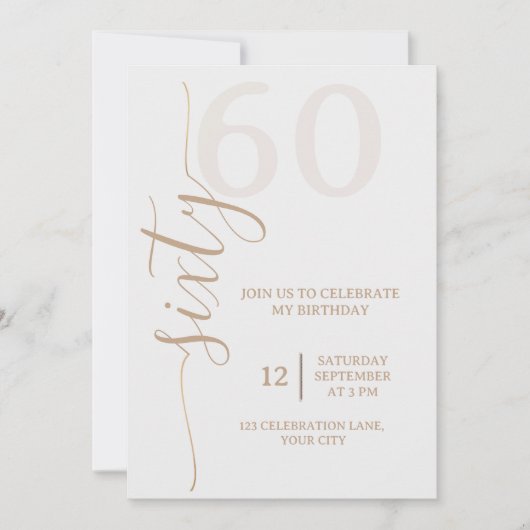 Minimalist Birthday Invitation 招待状 (正面)