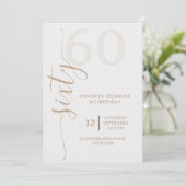 Minimalist Birthday Invitation 招待状 (スタンド正面)