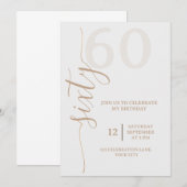 Minimalist Birthday Invitation 招待状 (正面/裏面)
