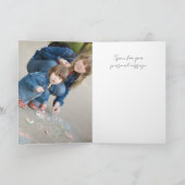 Minimalist Birthday Photo Frame Calligraphy Mom カード (内部)