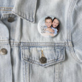 Minimalist Birthday Typography Photo frame Aunt 缶バッジ (インサイチュ)