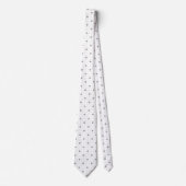 Minimalist Bitcoin Polka Dot Necktie (White) ネクタイ (正面)