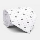 Minimalist Bitcoin Polka Dot Necktie (White) ネクタイ (ロール)