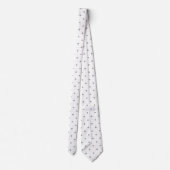 Minimalist Bitcoin Polka Dot Necktie (White) ネクタイ (裏面)