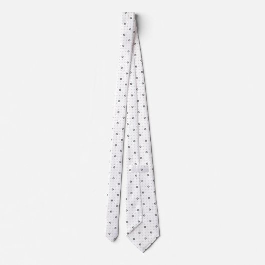 Minimalist Bitcoin Polka Dot Necktie (White) ネクタイ (裏面)