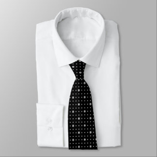 Minimalist Bitcoin Polka Dots Necktie (Black) ネクタイ