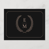 Minimalist Black And Blush Wedding Save The Date 案内ポストカード (裏面)