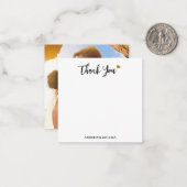 Minimalist Black And Gold Wedding Photo Thank You ノートカード (正面/裏面インサイチュ)