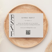 Minimalist Black and Ivory Modern Wedding RSVP