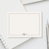 Minimalist Black and Ivory Three Letter Monogram ポストイット
